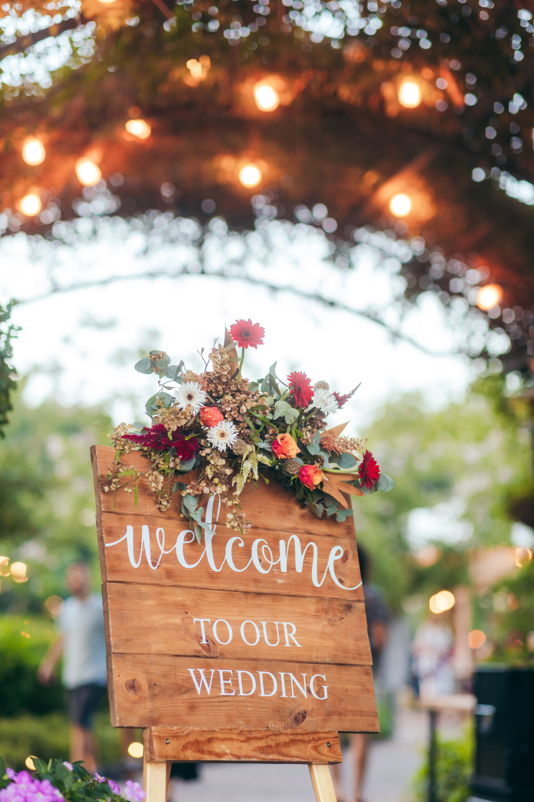 שזירת פרחים עמדת כניסה