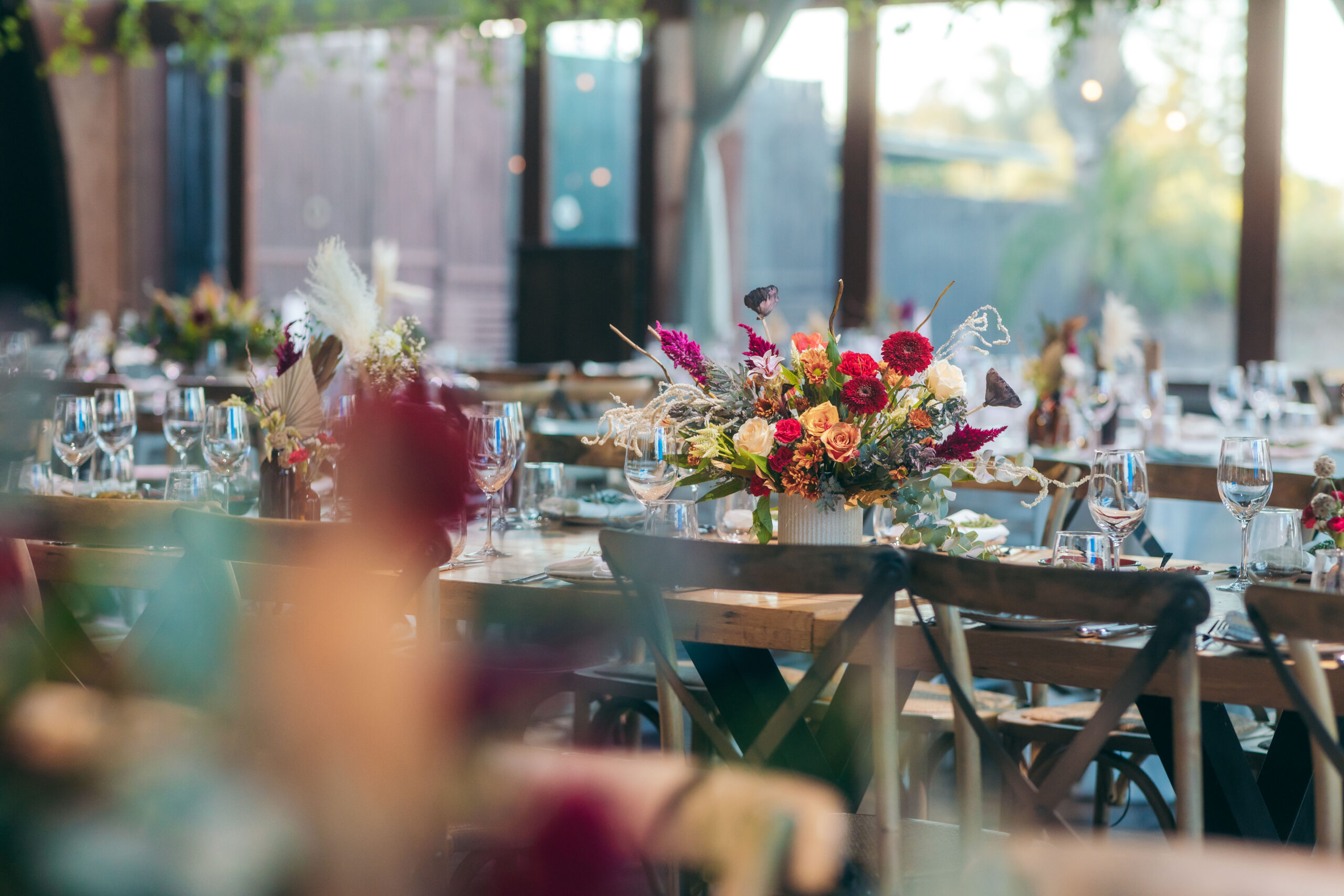 עיצוב סידורי שולחן ליאב שזירת פרחים